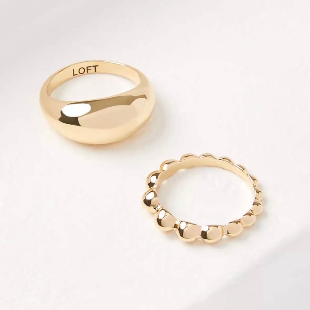 Loft beaded dome ring set